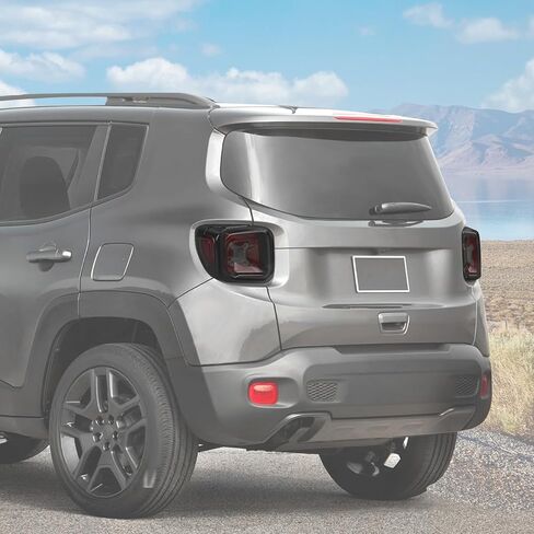 RT-TCZ Smoked Black Tail Light Lamp Cover Guard Trim Decoration Exterior Accessories for Jeep Renegade 2019-2025 in Kuwait