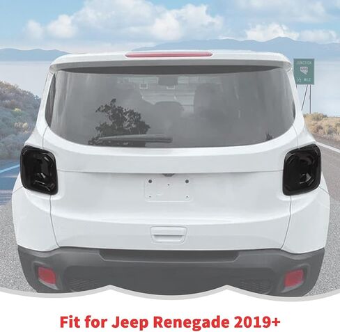 RT-TCZ Smoked Black Tail Light Lamp Cover Guard Trim Decoration Exterior Accessories for Jeep Renegade 2019-2025 in Kuwait