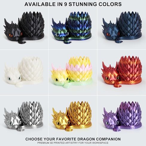 3D Printed Dragon Pencil Holder for Desk, Removable Dragon Egg Pen Holder, Cute Pencil Cup Desk Organizer for Pens, Pencils, Paper Clips, Makeup Brushes, Fantasy Desk Decor Gift for Kids in Saudi Arabia