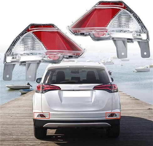 GXYWADY Rear Bumper Reflector Light Stop Lamp Replacement for Toyota RAV4 2016-2018 814800R040 TO2883107 814900R040 TO2882107 Left & Right in Kuwait