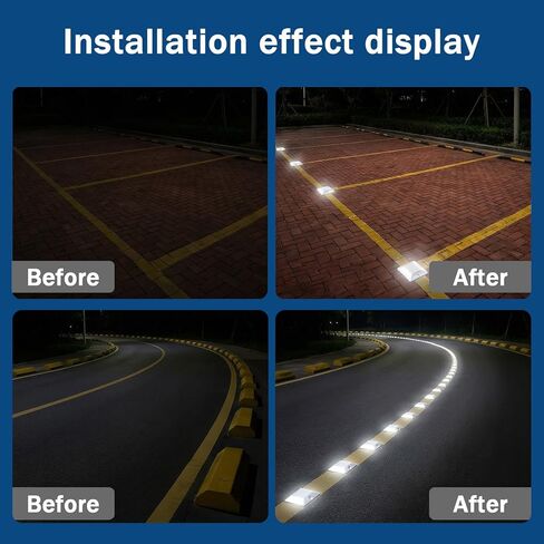 16 Pieces Road Reflectors, 4x4 Inch Reflective Pavement Stud Markers for Driveways, Sidewalks, Parking Lots, and Highways in Saudi Arabia