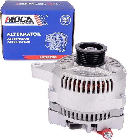 MOCA Alternator fits For Ford 1995-1999 Crown Victoria 4.6L, 2002-2003 E150 4.6L 5.4L, 2002-2003 E250 E350 E450 5.4L 6.8L, 2000-2005 Excursion 5.4L 6.8L, w/D shaped Alt Plug, for 130 Amp ONLY in Kuwait