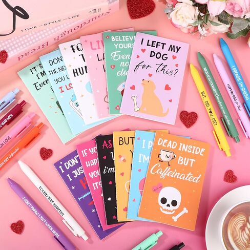 24 Sets Nurse Appreciation Gifts Funny Nurse Notebooks Nursing Ballpoint Pens Nurses Notepad Funny Nurses Week Gifts for Coworkers Medical Assistant Doctor Graduation Retirement Gift Office Supplies in Saudi Arabia