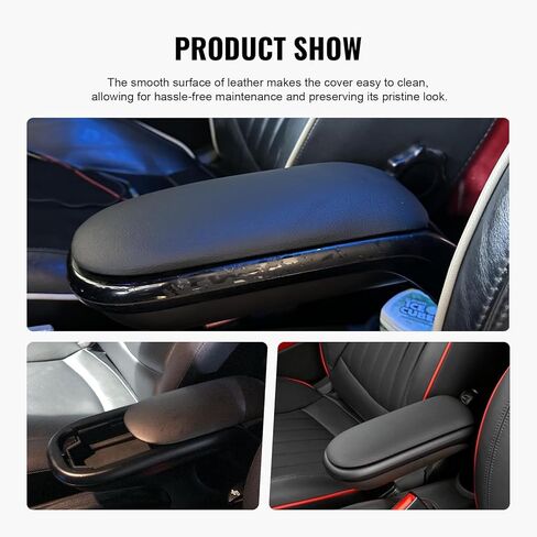 Bacar Arm Rest Cover 51162753341 Center Console Arm Rest Lid Replacement Leather Armrest Cover Black for BMW for Mini Cooper R55 R56 R57 R58 R59 2010 2011 2012 2013 2014 2015 2007-2009 in Saudi Arabia