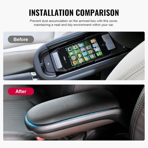 Bacar Arm Rest Cover 51162753341 Center Console Arm Rest Lid Replacement Leather Armrest Cover Black for BMW for Mini Cooper R55 R56 R57 R58 R59 2010 2011 2012 2013 2014 2015 2007-2009 in Saudi Arabia
