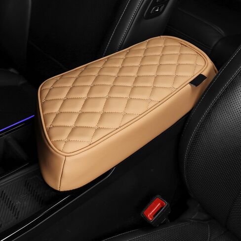 Car Armrest Cushion Cover Compatible with Kia EV6 2022-2026 Accessories, Leather Center Console Armrest Pad(Gray) in Saudi Arabia