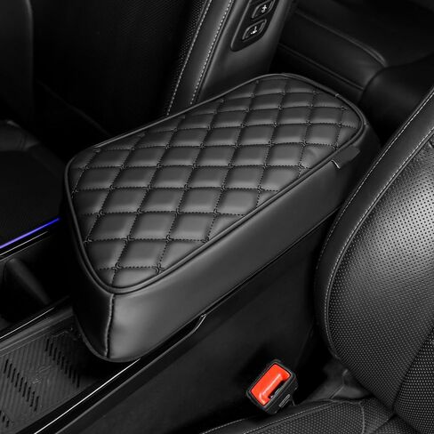 Car Armrest Cushion Cover Compatible with Kia EV6 2022-2026 Accessories, Leather Center Console Armrest Pad(Gray) in Saudi Arabia