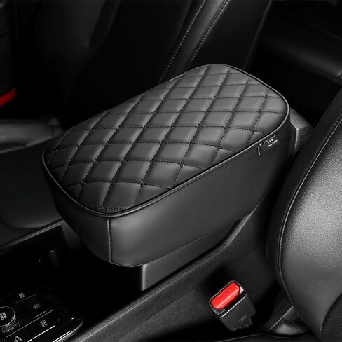 Car Armrest Cushion Cover Compatible with Kia EV6 2022-2026 Accessories, Leather Center Console Armrest Pad(Gray) in Saudi Arabia