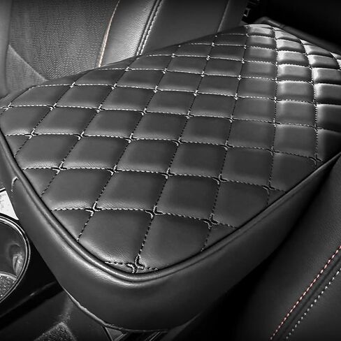 Car Armrest Cushion Cover Compatible with Kia EV6 2022-2026 Accessories, Leather Center Console Armrest Pad(Gray) in Saudi Arabia