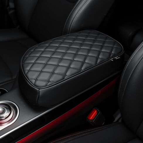 Car Armrest Cushion Cover Compatible with Kia EV6 2022-2026 Accessories, Leather Center Console Armrest Pad(Gray) in Saudi Arabia