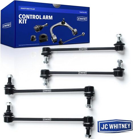 JC Whitney JFBAJCWCA00433 مجموعة من 4 وصلات Sway Bar (أمامية وخلفية) - متوافقة مع Toyota Camry 02-06، Highlander 01-13، Lexus RX350 07-09، RX400h 06-08، RX330 04-06، ES300 02-03، ES330 04-06 in Kuwait