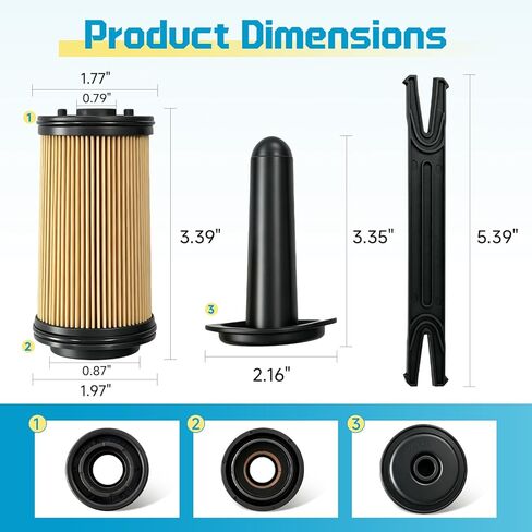 Diesel Urea Pump Filter Kit Replacement for Denoxtronic 2.2 DEF Urea Pump Replaces UF101 5303604 1457436033 3783187 21376693 21516229 in Saudi Arabia