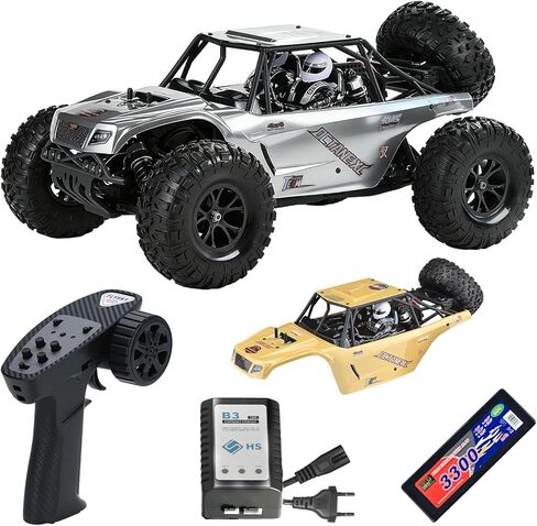 Octane 1/10 Scale 4WD Brushless High-Speed RC Cars for Adults, 55+ KM/H RTR Remote Control Car, Off-Road Electric Sand Buggy for Desert/Rock Crawling - Ready to Run in Saudi Arabia