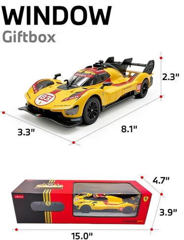 RASTAR 10370 1/24 نموذج سيارة فيراري 499P-N83 Racing RC مرخص رسميًا مع جهاز تحكم عن بعد 2.4 جيجا هرتز، مفتاح سرعتين، أبواب قابلة للفتح، تعليق مستقل، أضواء عمل وملصقات DIY للعب والعرض in Kuwait