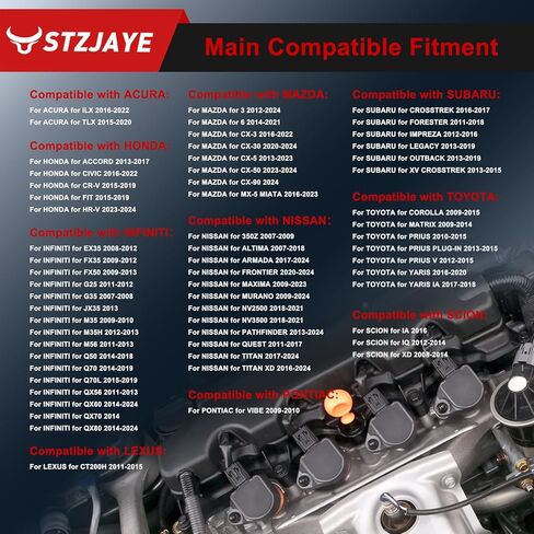 شمعات إشعال إيريديوم 4 عبوات 93501 LKAR7BIX-11S متوافقة مع 2013-2017 Honda Accord 2.4، 2016-2020 Honda Civic 2.0، 2009-2015 Toyota Corolla 1.8، لـ CR-V لـ 350Z لـ Altima لـ Maxima in Kuwait