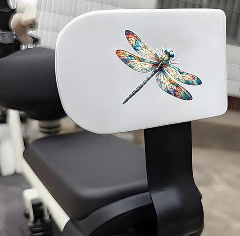 Colorful Dragonfly Stickers 2-piece Set of 5.9-inch Waterproof Vinyl Stickers, Suitable for Cars, Motorcycles, Windows, laptops, Easy to Stick, Tear and Leave no Marks FG127 in Kuwait