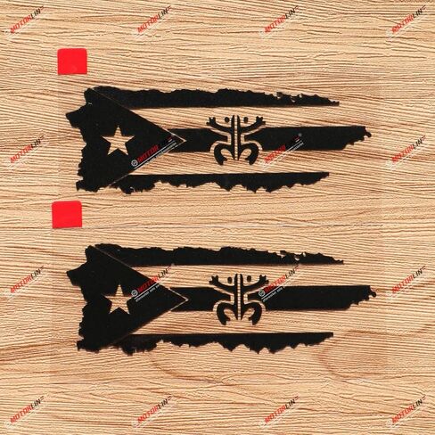 Puerto Rico Map Flag Coqui Frog Decal Sticker Vinyl Puerto Rican - 2 Pack Black, 4 Inches - for Car Boat Laptop Window No Background in Kuwait