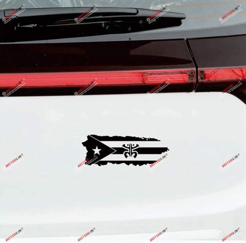 Puerto Rico Map Flag Coqui Frog Decal Sticker Vinyl Puerto Rican - 2 Pack Black, 4 Inches - for Car Boat Laptop Window No Background in Kuwait