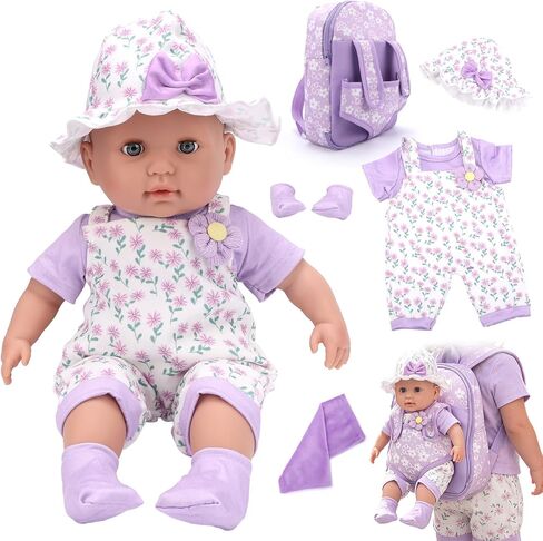 15 Inch Realistic Baby Doll, Lifelike Reborn Baby Doll with Accessories for 3+ Year Old Girl Gifts, Pretend Play Gift Box for Kids Age 3+ in Saudi Arabia