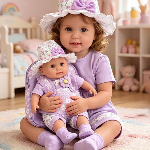 15 Inch Realistic Baby Doll, Lifelike Reborn Baby Doll with Accessories for 3+ Year Old Girl Gifts, Pretend Play Gift Box for Kids Age 3+ in Saudi Arabia