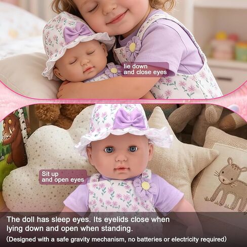 15 Inch Realistic Baby Doll, Lifelike Reborn Baby Doll with Accessories for 3+ Year Old Girl Gifts, Pretend Play Gift Box for Kids Age 3+ in Saudi Arabia
