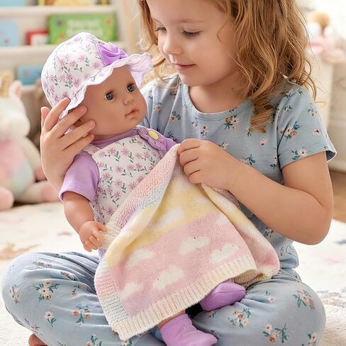 15 Inch Realistic Baby Doll, Lifelike Reborn Baby Doll with Accessories for 3+ Year Old Girl Gifts, Pretend Play Gift Box for Kids Age 3+ in Saudi Arabia