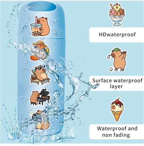 50PCS Capybara Stickers, Kawaii Stickers for Water Bottle, Laptop, Guitar, Suitcase, Cute Animal Decals for Girls Boys Classroom Prizes in Saudi Arabia