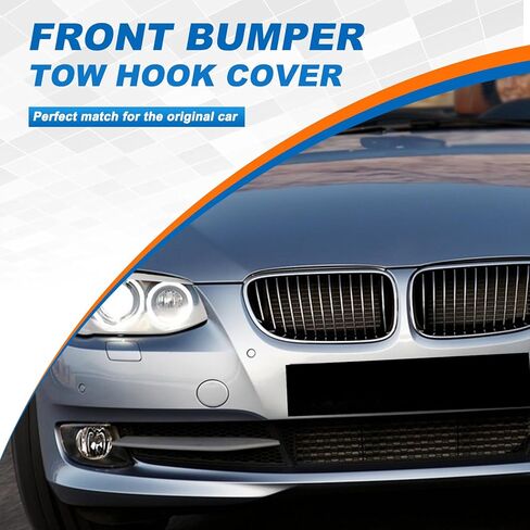 غطاء خطاف سحب المصد الأمامي للسيارة BMW 3 Series 2door 318d 320i 328ix 330d 335ix 2010 2011 2012 2013 غطاء مقطورة سحب غطاء العين E92LCI Coupe E93LCI 51117256104 (الياقوت الأسود) in Kuwait
