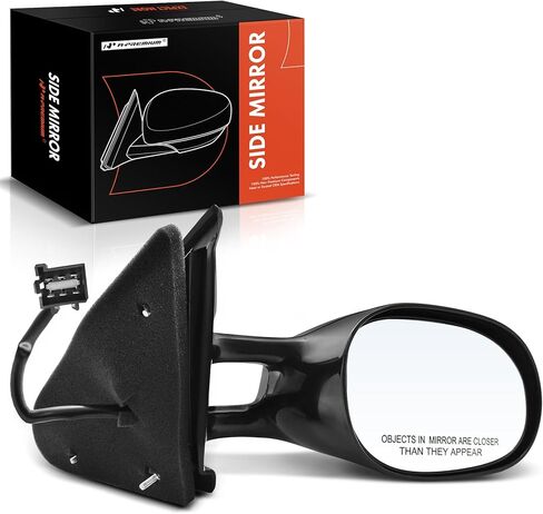 A-Premium Driver Side Power Door Mirror - Compatible with Chrysler Cirrus 1995-2000 & Dodge Stratus 1995-2000 & Plymouth Breeze 1996-2000 - Heated Manual Folding Black Outside Rear View Mirror in Kuwait
