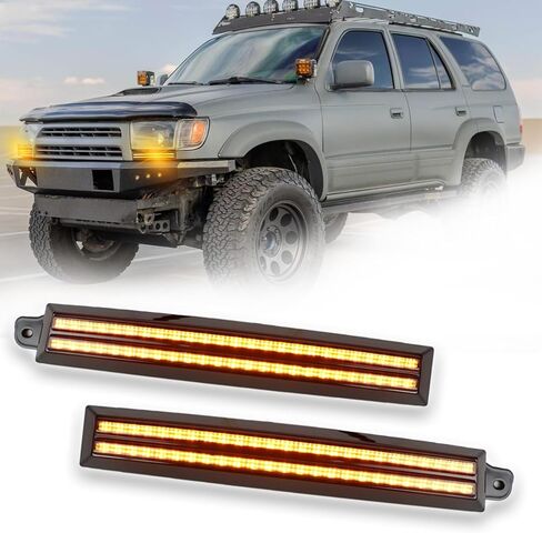 LED Front Bumper Headlight Side Marker Light fog for 1996-2002 Toyota 4Runner, Amber Daytime Running Light DRL & Sequential Turn Signal Lamp Replace Front Trim, OEM# TO1089103,TO1088103 in Kuwait