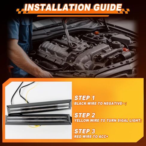 LED Front Bumper Headlight Side Marker Light fog for 1996-2002 Toyota 4Runner, Amber Daytime Running Light DRL & Sequential Turn Signal Lamp Replace Front Trim, OEM# TO1089103,TO1088103 in Kuwait