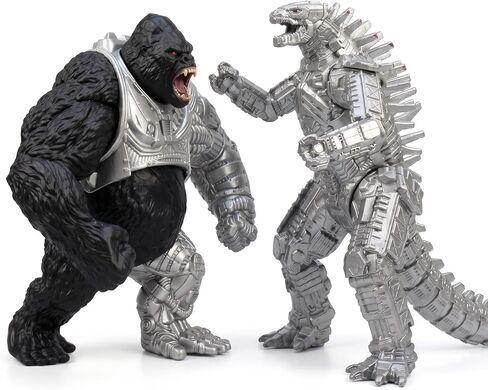 JAYKENIXO Monster Action Figures Set, Cyborg Gorilla & Mecha Dinosaur Toy Set, Detailed Collectible Creatures, Gift for Kids & Collectors, 7–8 Inch Figures in Saudi Arabia