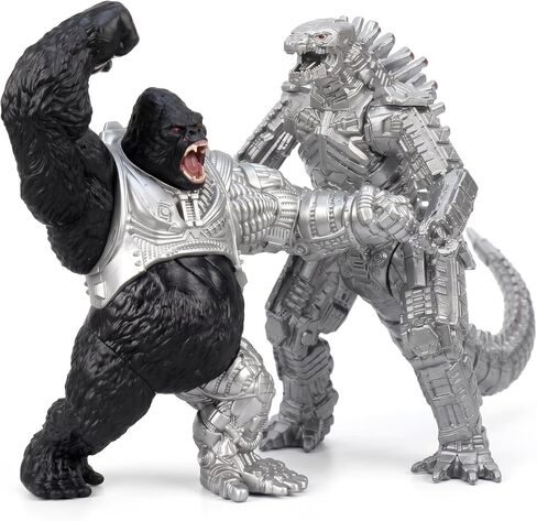 JAYKENIXO Monster Action Figures Set, Cyborg Gorilla & Mecha Dinosaur Toy Set, Detailed Collectible Creatures, Gift for Kids & Collectors, 7–8 Inch Figures in Saudi Arabia