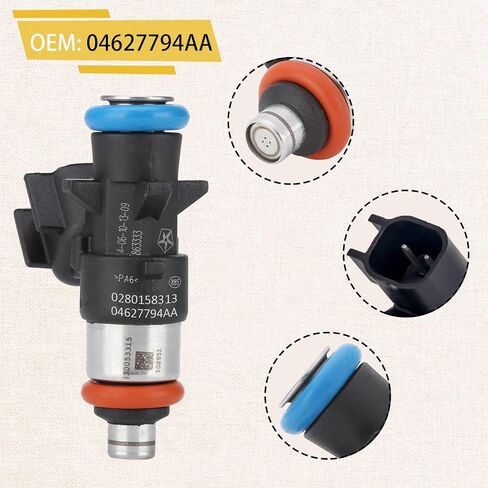 (Set of 6) 04627794AA Fuel Injectors,Compatible with/Jeep 3.2 Cherokee 2014-2017,Replace OE#0280158313 in Kuwait