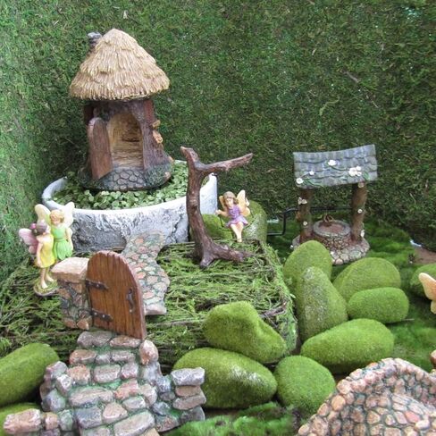 Treasure Gurus Miniature Fairy Garden Cobblestone Walkway Stone Path Dollhouse Accessory in Kuwait