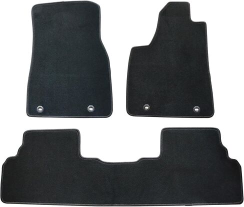 FZJDSD Black 3Pcs Front & Rear Floor Mats Carpet Velour Replacement Compatible with Lexus RX350 RX450h 2010 2011 2012 2013 2014 2015 in Kuwait