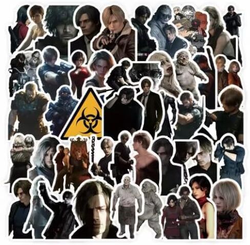 ResidentEvil Sticker Pack 120pcs Horror Game Vinyl Decals Featuring RE Requiem Characters Including Leon S. Kennedy for Laptop Water Bottle Phone Skateboard in Kuwait