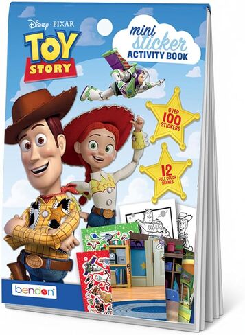 لوحة ملصقات قصة لعبة | كتاب تلوين | كتيب أنشطة الملصقات الصغيرة Buzz Lightyear | وودي | هدايا حفلات ديزني | 100+ ملصقات | 5 × 7 | مرخص رسميًا in Kuwait