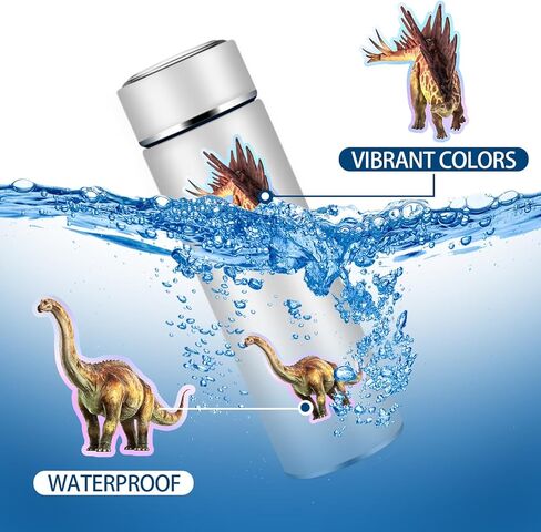 120PCS Holographic Dinosaur Stickers Dinosaur Party Favors Birthday Party Decorations Vinyl Waterproof Stickers for Water Bottle Laptop Luggage Helmet in Saudi Arabia