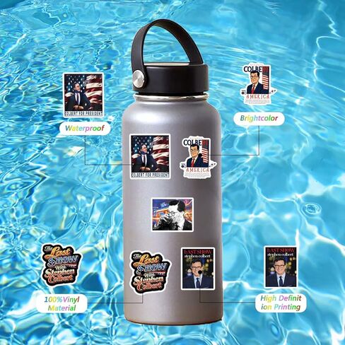 60Pcs The Last Show Stephen Colbert Stickers Funny Humor Late-Night Comedy Sticker Pack Waterproof Vinyl for Scrapbook Journaling Water Bottle Laptop Luggage Phone in Kuwait