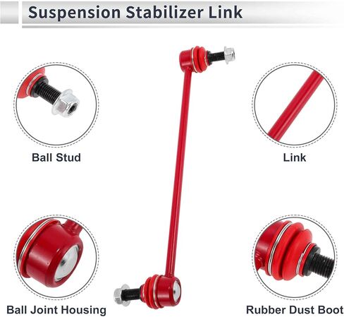 Front Stabilizer Link without Bushings for ACURA MDX 2001-2005 for CHEVROLET EQUINOX 2018-2024 Front Sway Bar Link No.K90349 Red Iron Rubber 2 Pcs in Kuwait