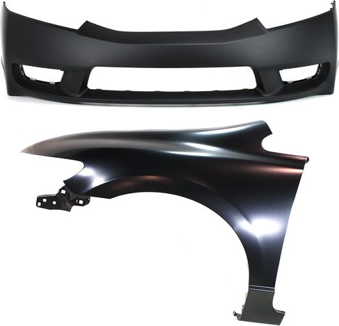 مجموعة غطاء مصد الصدمات Garage-Pro متوافقة مع Honda Civic 2009-2011 سيدان معدة أمامية CAPA in Kuwait