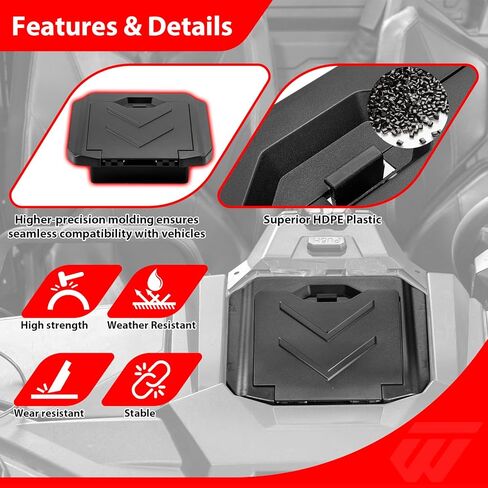 WeiSen UTV Center Console Dash Storage Box Organizer Compatible with Polaris RZR PRO XP/PRO R/Turbo R 2020-2024 in Kuwait
