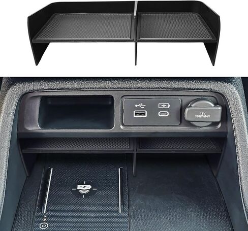 صينية تنظيم وحدة التحكم المركزية من RUNROAD متوافقة مع ملحقات جواز السفر 2023 2024 2025 2026 Honda Pilot / 2026، صينية مسند الذراع لصندوق تخزين الطيار الثانوي وفواصل منظم وحدة التحكم الوسطى in Kuwait