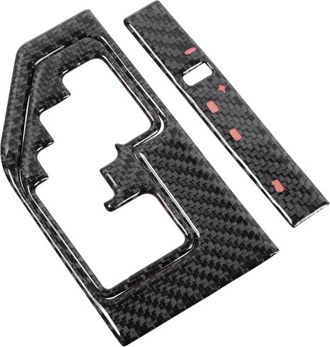 غطاء لوحة التحكم المركزي لناقل الحركة لسيارة Toyota RAV4 2006-2012 ملصق لوحة مضاد للخدش من ألياف الكربون باللون الأسود بنصف حزمة in Kuwait
