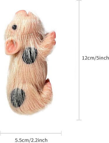 OtardDolls Lifelike Reborn Pig Dolls, 5 Inch Full Silicone Pig Reborn Pig Dolls Mini Silicone Animals Realistic Cute Newborn Baby Pig Dolls with Toy Accessories in Saudi Arabia