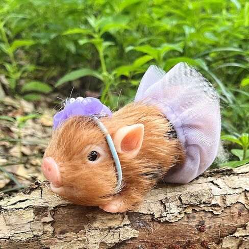 OtardDolls Lifelike Reborn Pig Dolls, 5 Inch Full Silicone Pig Reborn Pig Dolls Mini Silicone Animals Realistic Cute Newborn Baby Pig Dolls with Toy Accessories in Saudi Arabia