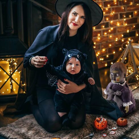 TOYANDONA Halloween Decor 1Pcs Halloween Scary Doll, Sound- Activated Walking Doll Glowing Creepy Doll for Haunted House Decor (Without Battery) Creepy in Kuwait