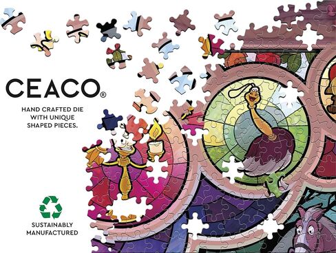 أحجية الصور المقطوعة الجميلة والوحش 2000 قطعة من الزجاج الملون من سياكو، ألغاز مليئة بالتحديات وملونة للبالغين - قطع مقطوعة بدقة، وعمل فني جميل، وساعات من متعة الاسترخاء in Kuwait