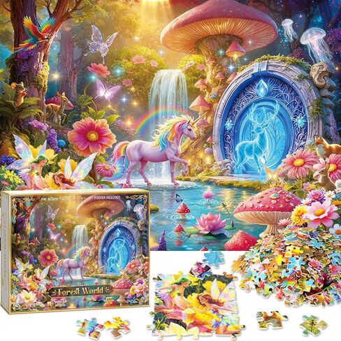 500 Piece Puzzles for Adults, Medium Difficulty and Fun Jigsaw Puzzles for Adults 500 Piece Puzzles for Kids, Forest World (19.7 x 15.7 Inch) in Saudi Arabia